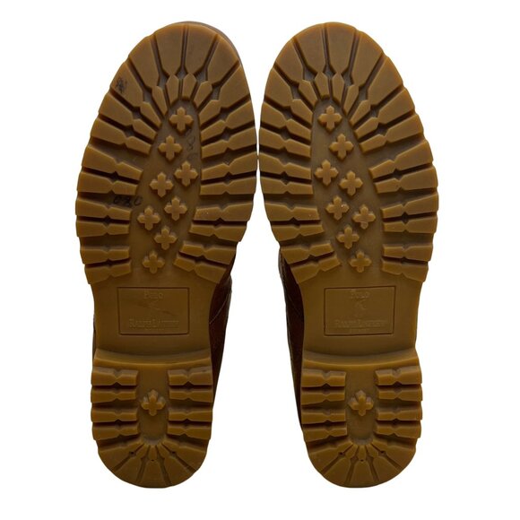 Polo Ralph Lauren Men’s Brown Leather Lace Up Rumford Moc Toe Ankle Boots Sz 12D - Picture 11 of 12